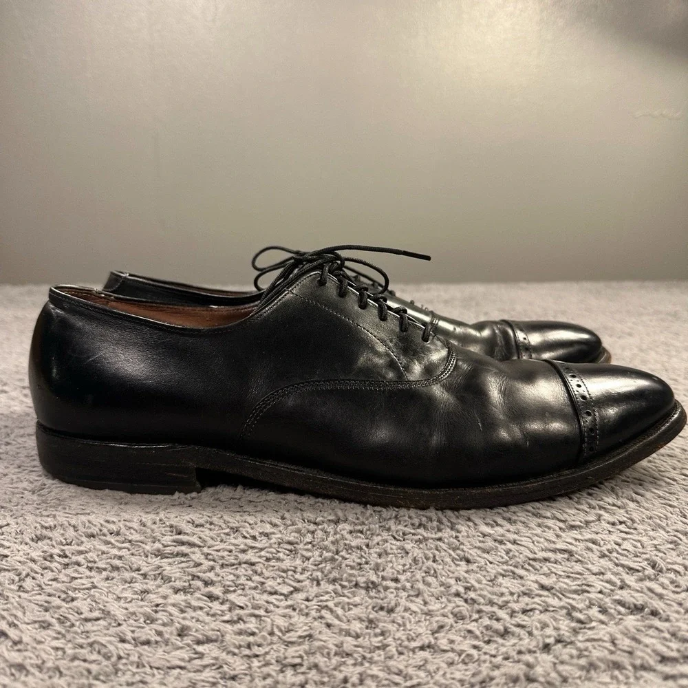 Allen Edmonds Fifth Avenue Shoes‎ Mens 13 B Black Leather Cap Toe Oxford Derby